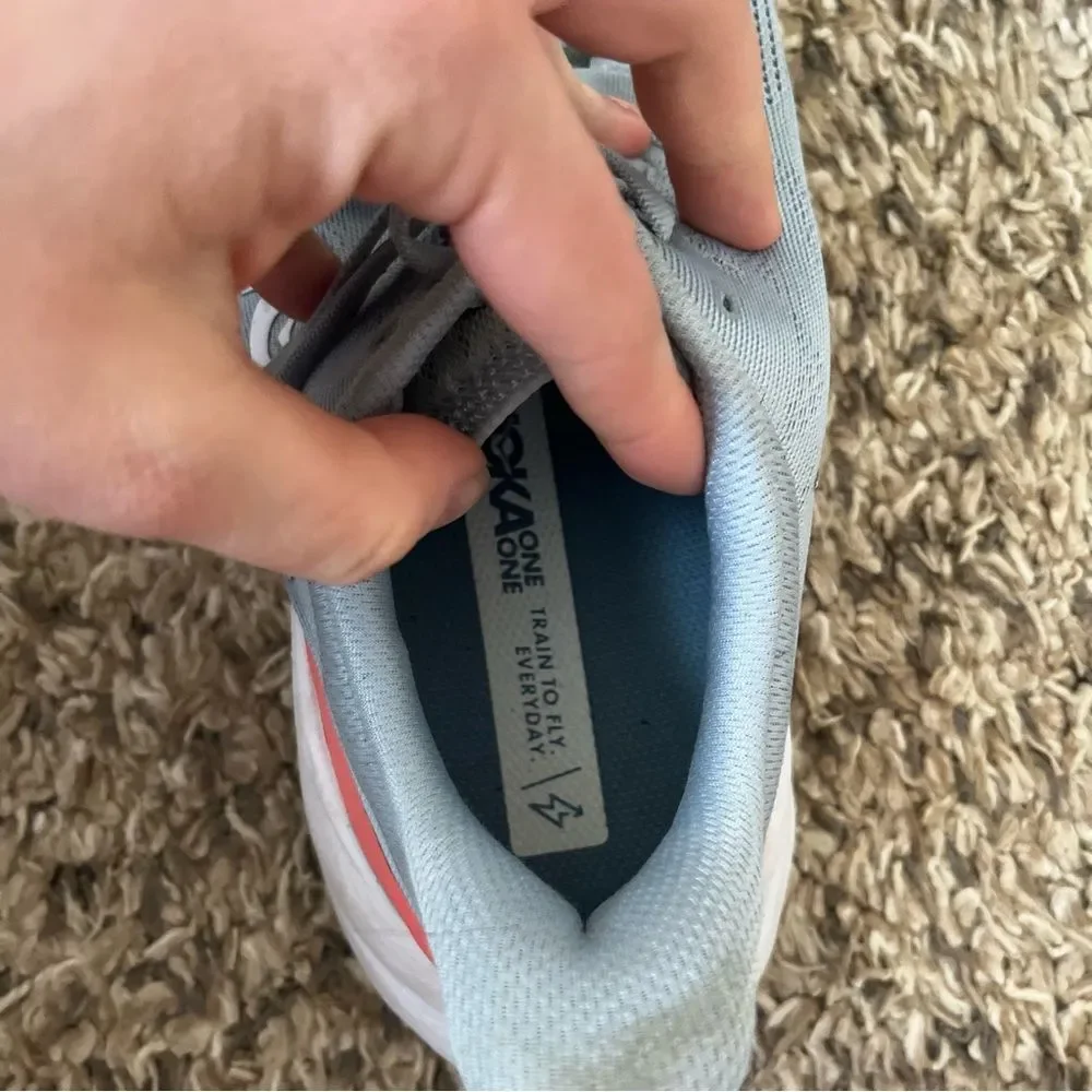 Hoka one one light blue sneakers size 9
